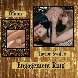 Effinny 24K Gold 9Carat Oval Taylor Swift Engagement Ring Classic Gorgeous Bling